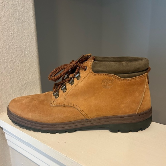 Timberland Brown Leather Ankle Boots Shoes Womens 8 - Picture 4 of 8